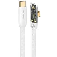 USAMS USAMS kábel szögletes USB-C na USB-C PD 100W gyors töltés Iceflake Series 1,2m fehér SJ584USB02 (US-SJ584)