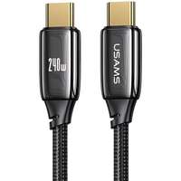 USAMS USAMS kábel fonott U82 USB-C na USB-C 1.2m 240W PD 3.1 Fast Charging fekete SJ580USB01 (US-SJ580)