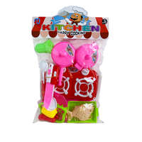 Bf. Tiles Kft Gyerek játék konyha szett, konyhai kiegészítők, rózsaszín színben, sok darabos