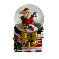 Bf. Tiles Kft Karácsonyi hógömb, karácsonyi dísz, Mikulás figurával, 5 cm x 7 cm