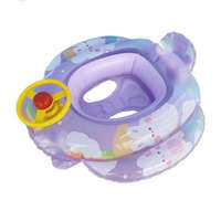 Bf Tiles Kft Felfújható csónak, úszógumi, kormánnyal, háttámlával, beülős, 75x58 cm, lila/kék