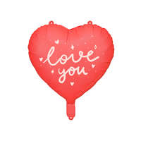 Szív ''I love you'' fólia lufi, 45 cm, mix