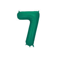 ''7'' számú fóliás léggömb, 86 cm, üveg zöld