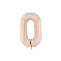 Foil Balloon Number ''0'', 72cm, dark beige