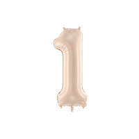 Foil Balloon Number ''1'', 72cm, dark beige