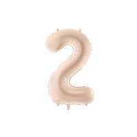 Foil Balloon Number ''2'', 72cm, dark beige