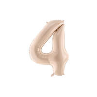 Foil Balloon Number ''4'', 72cm, dark beige