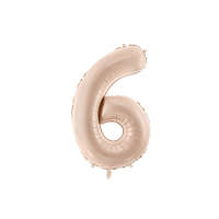 Foil Balloon Number ''6'', 72cm, dark beige