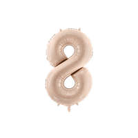 Foil Balloon Number ''8'', 72cm, dark beige