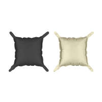 Foil balloon curtain double-sided Square, black-beige, 35 x 35 cm (1 pkt / 4 pc.)