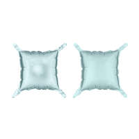 Foil balloon curtain double-sided Square, misty blue, 35 x 35 cm (1 pkt / 4 pc.)