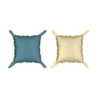 Foil balloon curtain double-sided Square, biege-navy blue, 35 x 35 cm (1 pkt / 4 pc.)