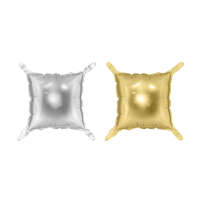 Foil balloon curtain double-sided Square, gold-silver, 35 x 35 cm (1 pkt / 4 pc.)