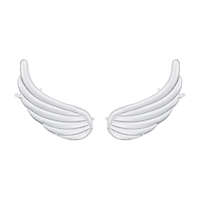 Fólia lufi füzérekhez 'Wings', 104 x 60 cm, fehér (1 db / 2 db)
