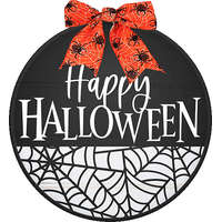 Happy Halloween - ajtókopogtató natúr alap