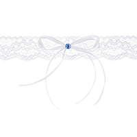 Csipke harisnyakötő szalaggal, fehér