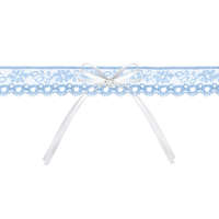 Csipke harisnyakötő szalaggal, égszínkék