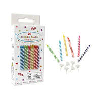 Colorful Happy Birthday tortagyertya, gyertya szett 20 db-os