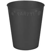 Black, Fekete micro prémium műanyag pohár 250 ml