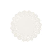 Fehér tányérszőnyeg, átmérője kb. 35,5 cm (1 db / 50 db)