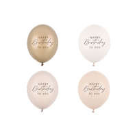 Balloons 30 cm, Happy Birthday, beige mix (1 pkt / 50 pc.)