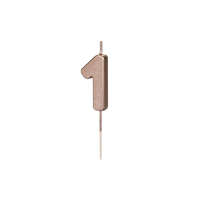 Birthday Candle Number 1, rose gold, 4.5cm