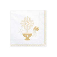Napkins Holy Baptism, 33x33cm, gold (1 pkt / 20 pc.)