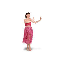 Raffia Skirt, Adult Size, Pink