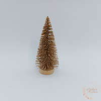  Dekor fenyőfa - csillámos bronz - 10 cm