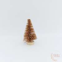 Dekor fenyőfa - csillámos bronz - 6 cm