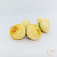  Boglárka selyem virágfej - 3 cm - sárga