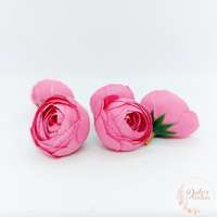  Boglárka selyem virágfej - 3 cm - sötét rózsaszín