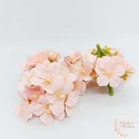  Hortenzia virágfej - 7 cm - halvány rózsaszín