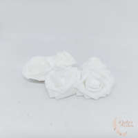  Polyfoam rózsa - 4 cm - fehér