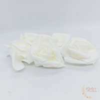  Polyfoam rózsa - 6 cm - tört fehér