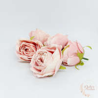  Rózsa virágfej - 7 cm - fáradt rózsaszín
