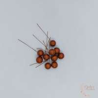  Bogyós betűző barna gyöngyház 1,5 cm