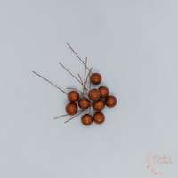 Bogyós betűző barna gyöngyház 1,5 cm