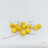  Színes drótos bogyó - 1,5 cm - antik sárga