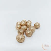 Glitteres golyó - arany - 1,5 cm