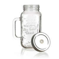 BANQUET MADEIRA dombornyomott üveg bögre, 700 ml, fedővel 04209506