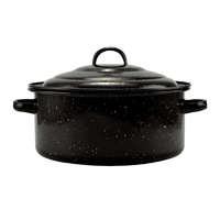 Perfect Home Zománcozott Lábas fedővel 27 cm 2,8 liter fekete 10389
