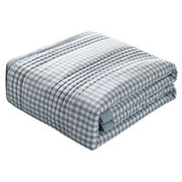 Puha légáteresztős nyári takaró 150x200cm - Szürke rács PW68406-7