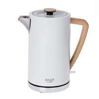 Adler Adler AD 1347W elektromos vízforraló 1,5 L 2200 W Fehér, Fa
