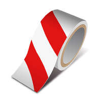Handy Veszélyt jelző ragasztószalag - piros / fehér - 50 mm x 33 m