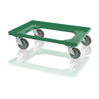 TBA Szállító roller, 2 forgó + 2 fix kerék zöld