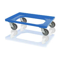 TBA Szállító roller, 2 forgó + 2 fix kerék kék