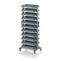 AUER Rendszerkocsi 60 x 40 Euro ládához, magasság 200 cm, kihúzható sín nélkül EG SW 200-1 6475