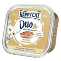 Happy cat Happy Cat Duo Pástétomos Falatkák Marha-Nyúl 100g Gyűjtőre (16db) rendelhető!