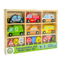 WOOPIE Fa jármű és közlekedési tábla készlet